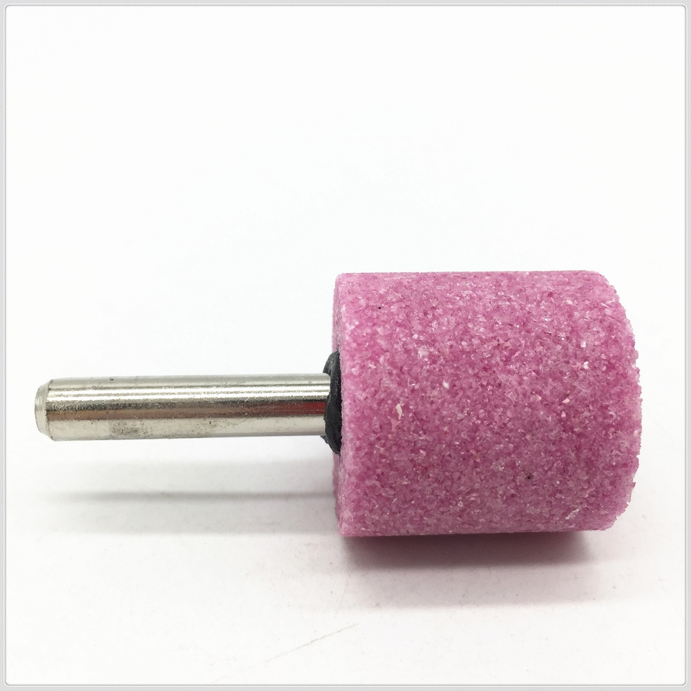 Mounted Grinding Stone Set 32*32*6MM Chromium corundum (PA) Pink color, Grit:46#, Cylindrical