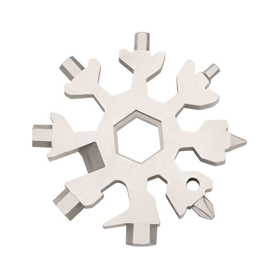 XMGT High Quality Stainless Steel Multifunctional Zinc Alloy Portable 18-in-1 Snowflake Multi-tool Wrench